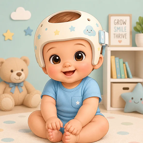 Pozisyonel plagiosefalide bebek kask (kraniyal ortoz) tedavisi